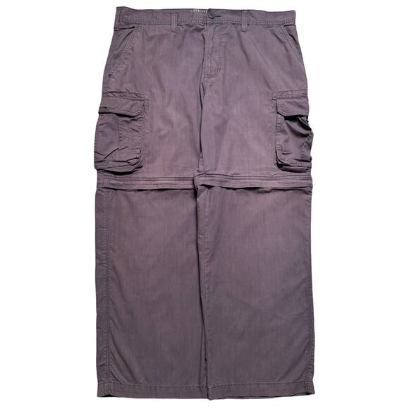 Sonoma Y2K Faded Grey Utility Cargo Pants Zip Short Skater Grunge 38 X 29 - Picture 1 of 7